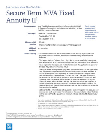 Secure Term MVA Fixed Annuity II (CA Only)-brochure