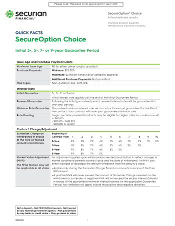 SecureOption Choice brochure