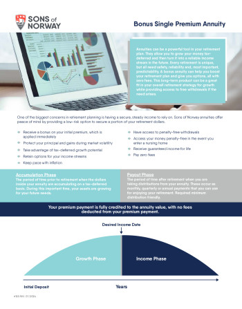 Bonus Single Premium Annuity brochure