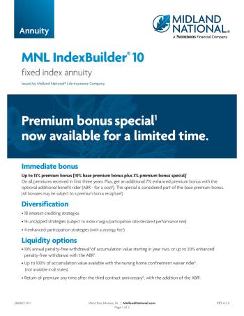 MNL IndexBuilder 10 High Band (Most States) brochure