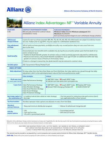 Index Advantage+ NF brochure