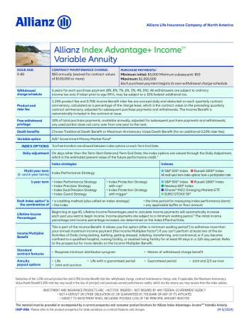 Index Advantage+ Income brochure