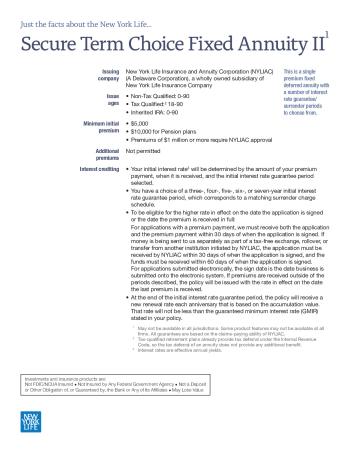 Secure Term Choice Fixed Annuity II-brochure