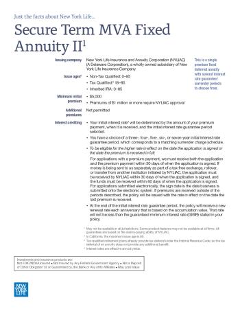 Secure Term MVA Fixed Annuity II-brochure