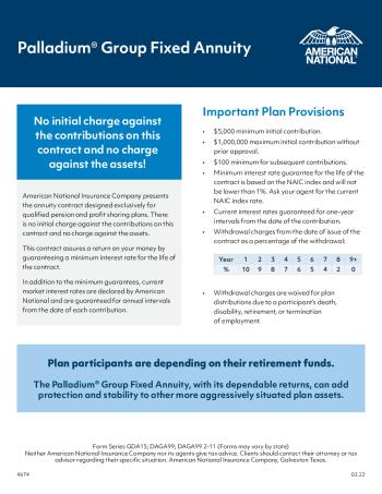 Palladium Group Fixed Annuity brochure