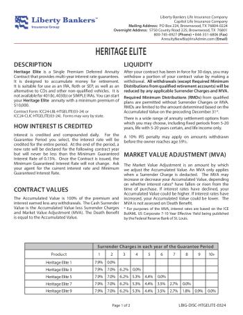 Heritage Elite 7-brochure