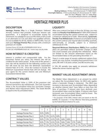 Heritage Premier Plus 9-brochure