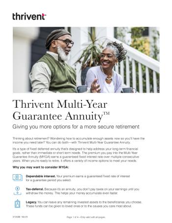 Thrivent Multi-Year Guarantee Annuity with ROP-brochure